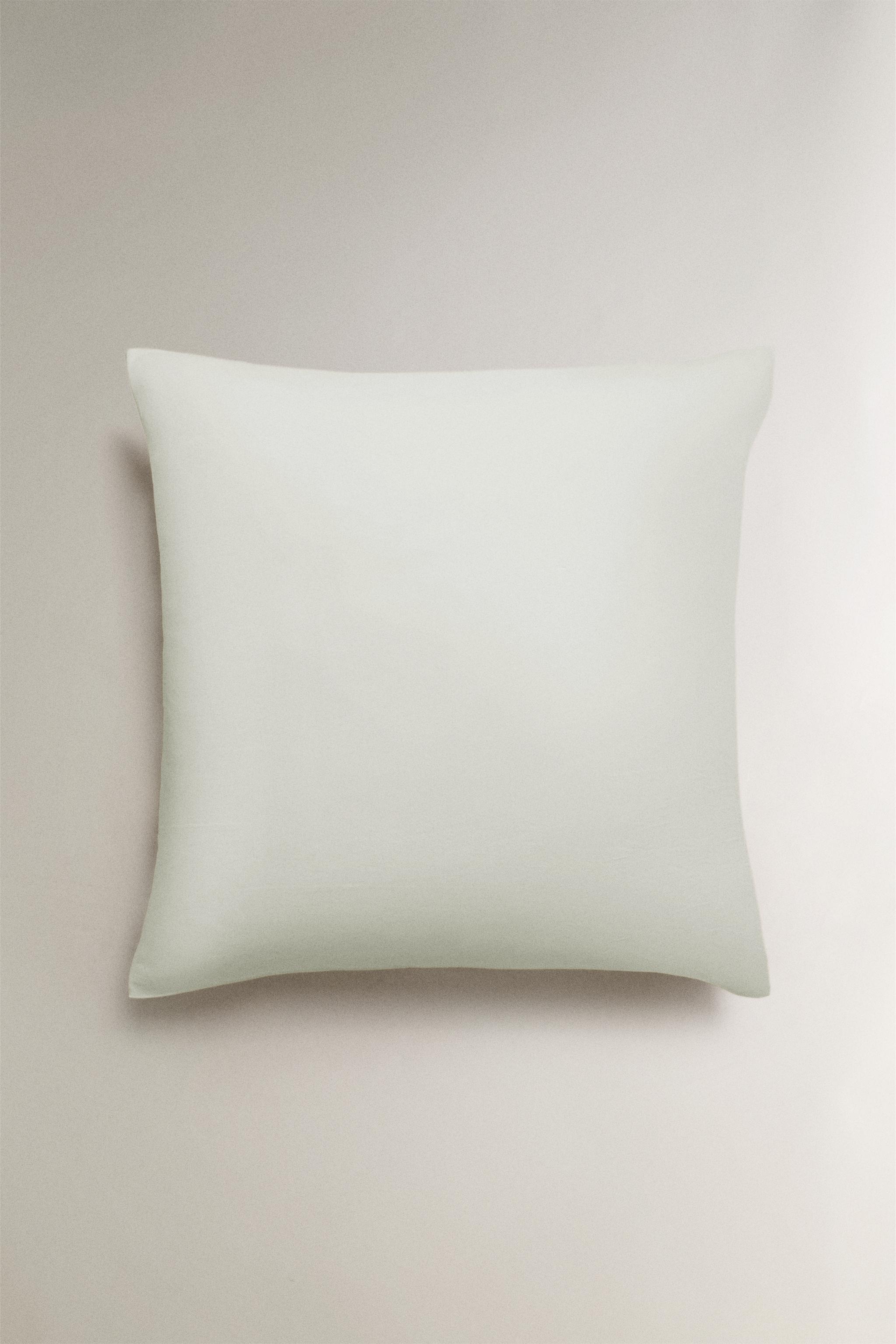 WASHED SATEEN PILLOWCASE (300 THREAD COUNT) — Ice