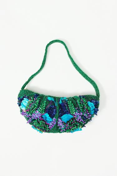 BORSA A SPALLA CON PERLINE - Multicolore di Zara