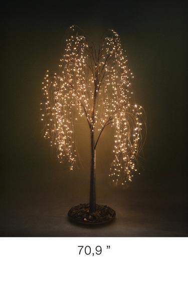 Zara CHRISTMAS WILLOW TREE WITH LED LIGHT (70.9") - Brown