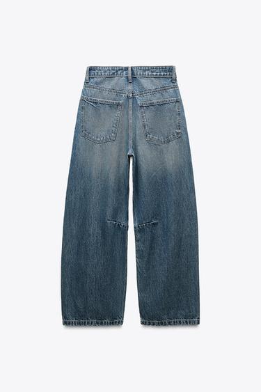 JEANS TRF BAGGY BALLOON TIRO MEDIO - Azul de Zara
