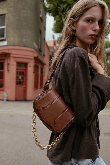 MINI CHAIN BAG - Brown by Zara