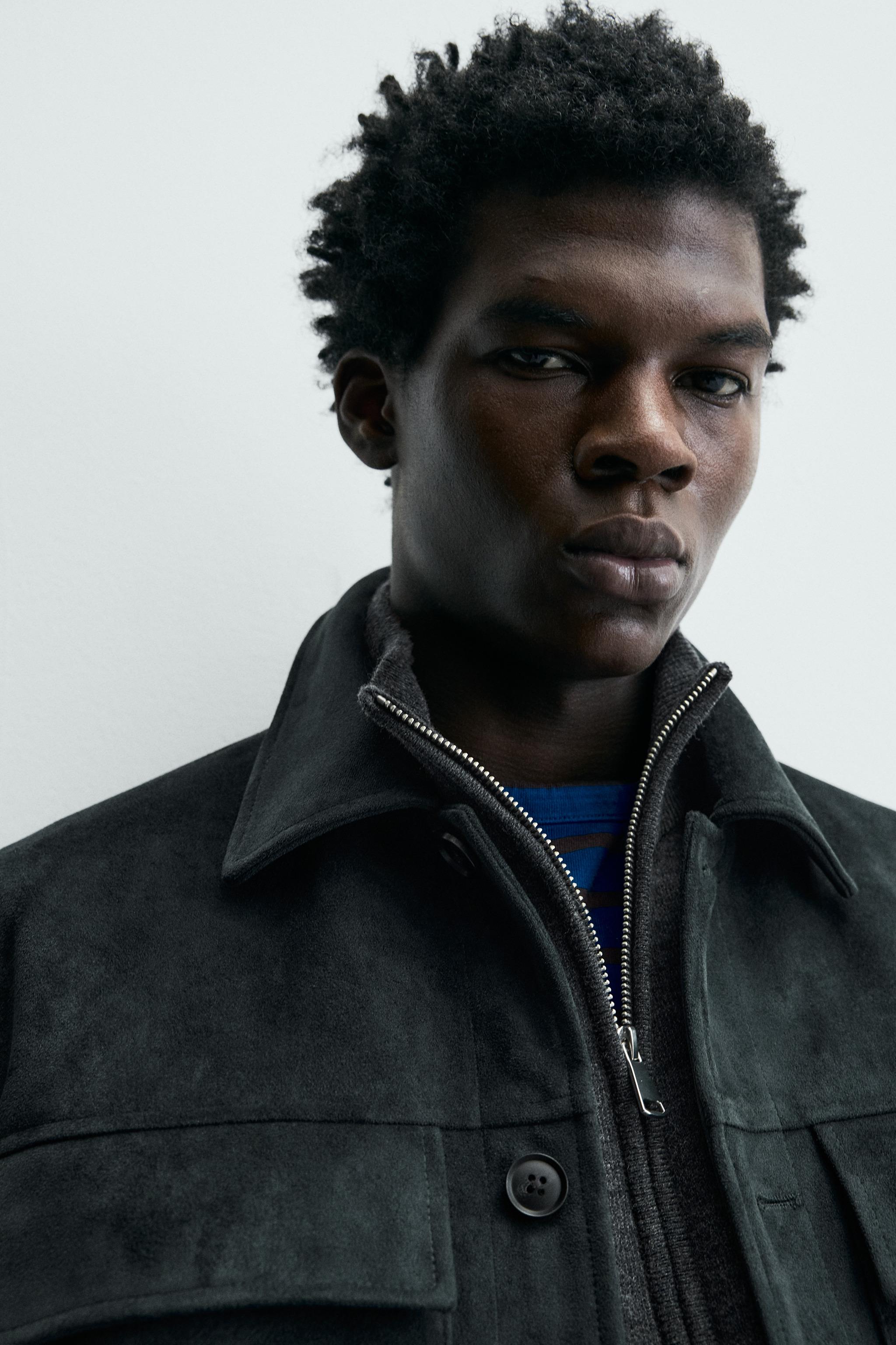 FAUX SUEDE OVERSHIRT