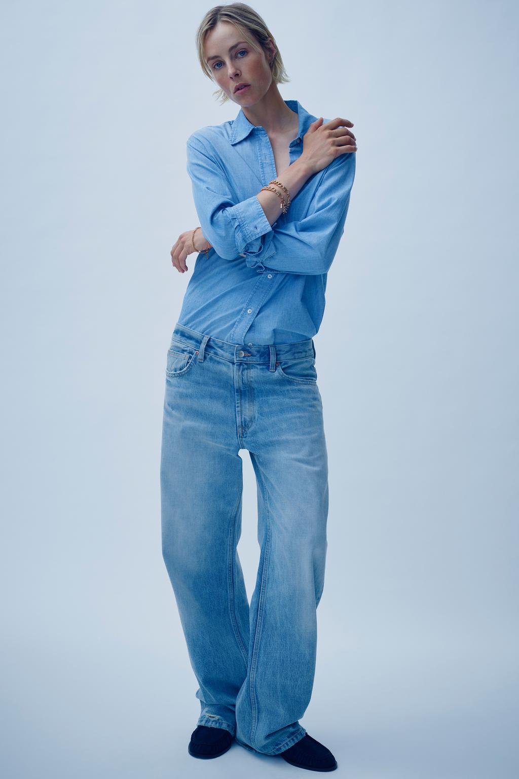 TRF MID-RISE LOOSE STRAIGHT LEG JEANS