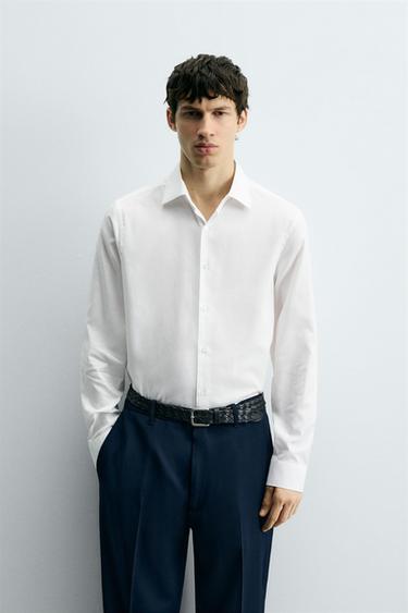 CAMISA ESTRUCTURA - Blanco de Zara