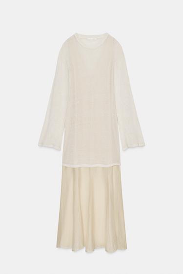 LONG COMBINED DRESS - Butter by Zara - Image 4