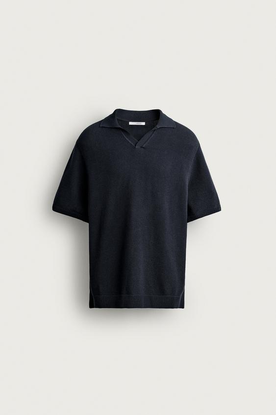 POLO REGULAR FIT ESTRUCTURA - Marino de Zara - Imagen 0