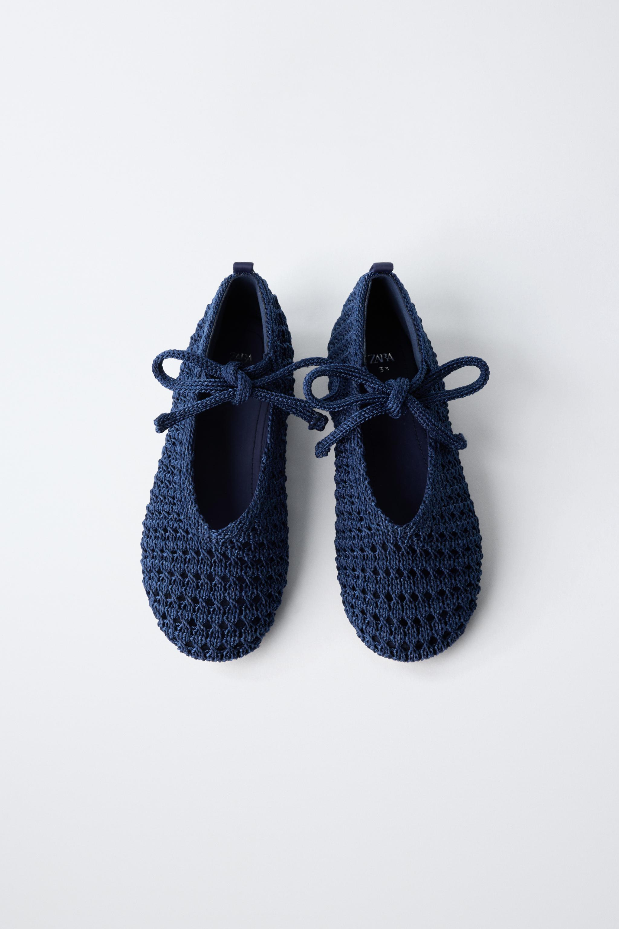 CROCHET BOW BALLET FLATS
