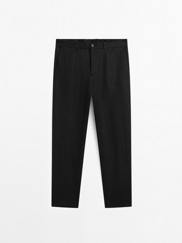 Zara Lightweight linen trousers - Black