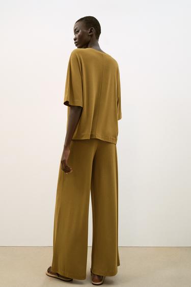 TOP MANCHES CHAUVE-SOURIS - Ocre de Zara - Image 3