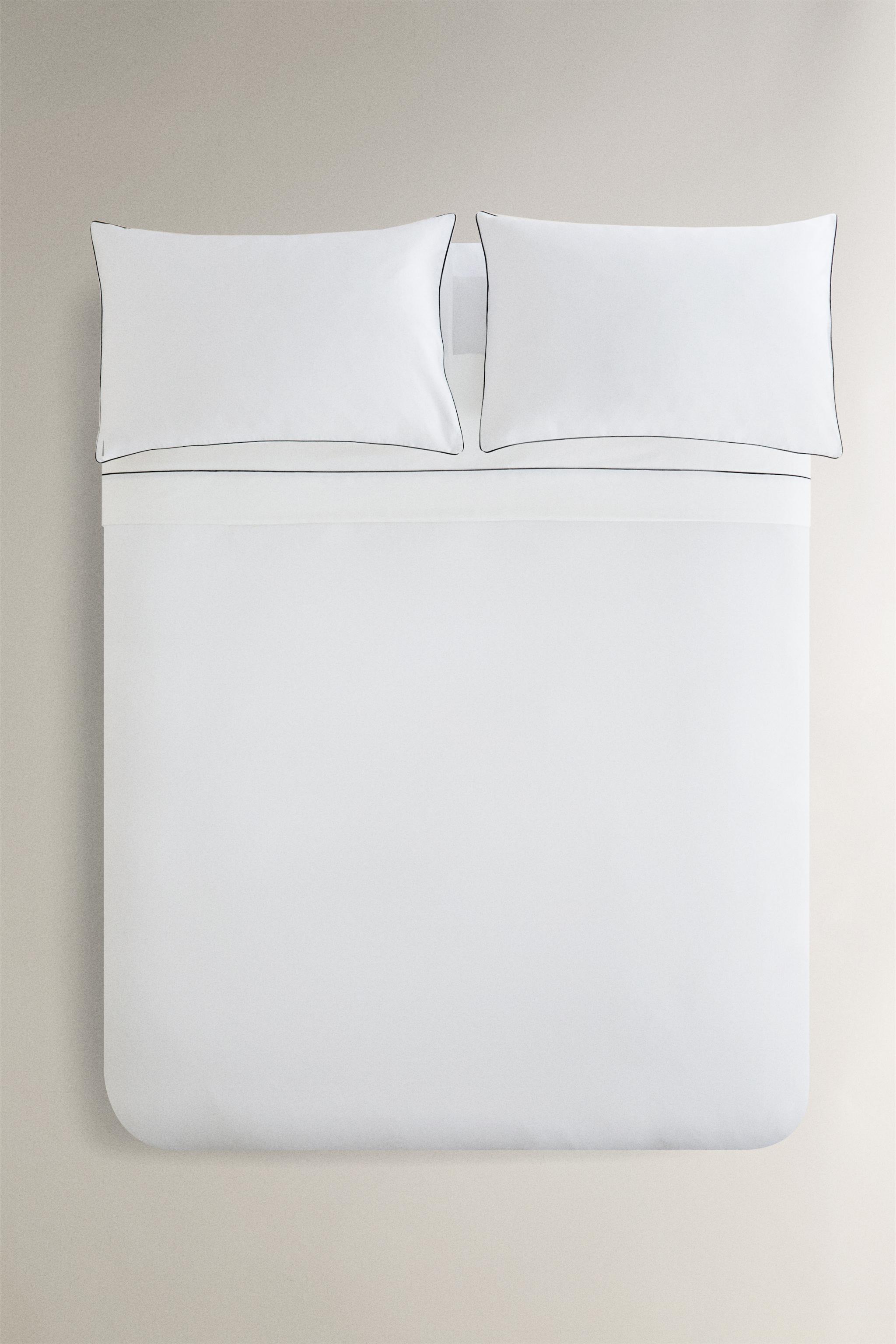 HOUSSE DE COUETTE SATIN PASSEPOIL
