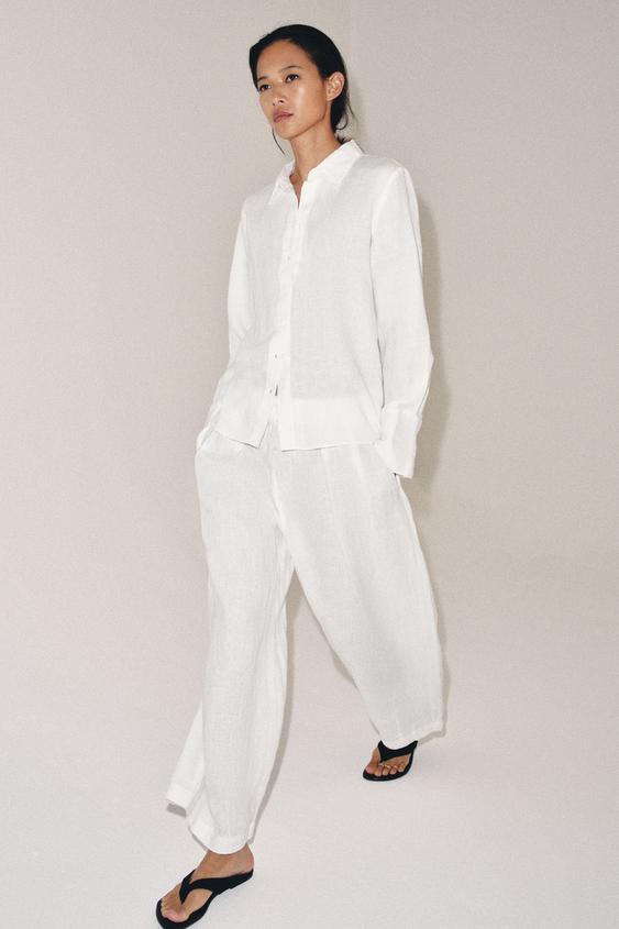 ZW COLLECTION 100% LINEN SHIRT AND TROUSER SET - 373 by Zara - Image 0