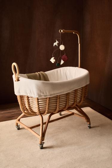 RATTAN MINI COT - mink brown by Zara