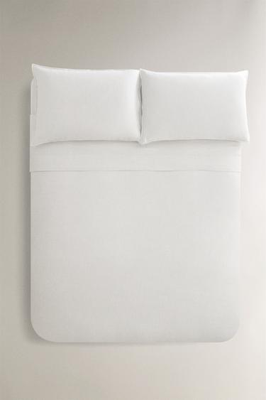 FUNDA NÓRDICA LINO LAVADO (160 GxM²) - Blanco de Zara