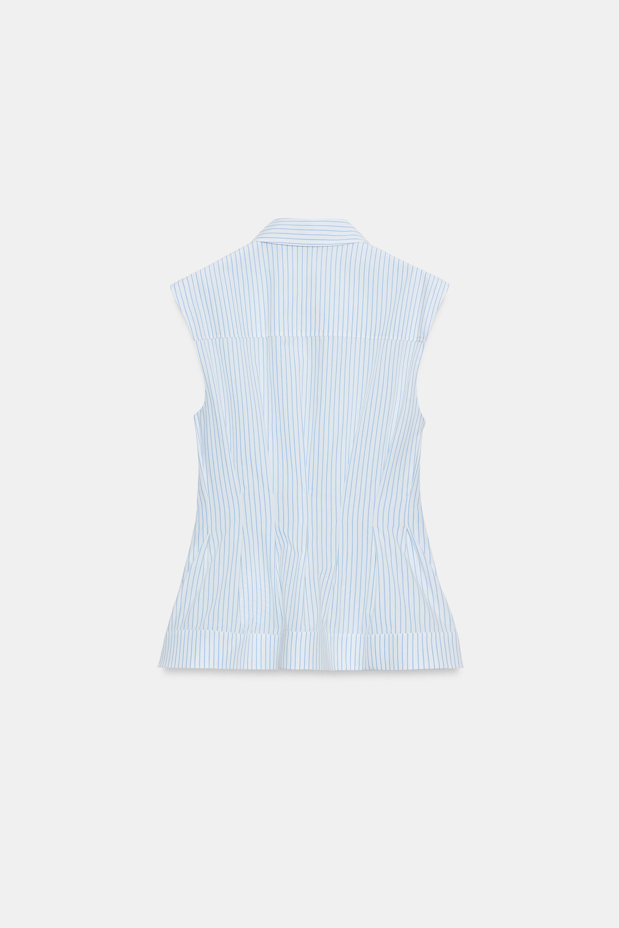 PLEATED SLEEVELESS SHIRT ZW COLLECTION