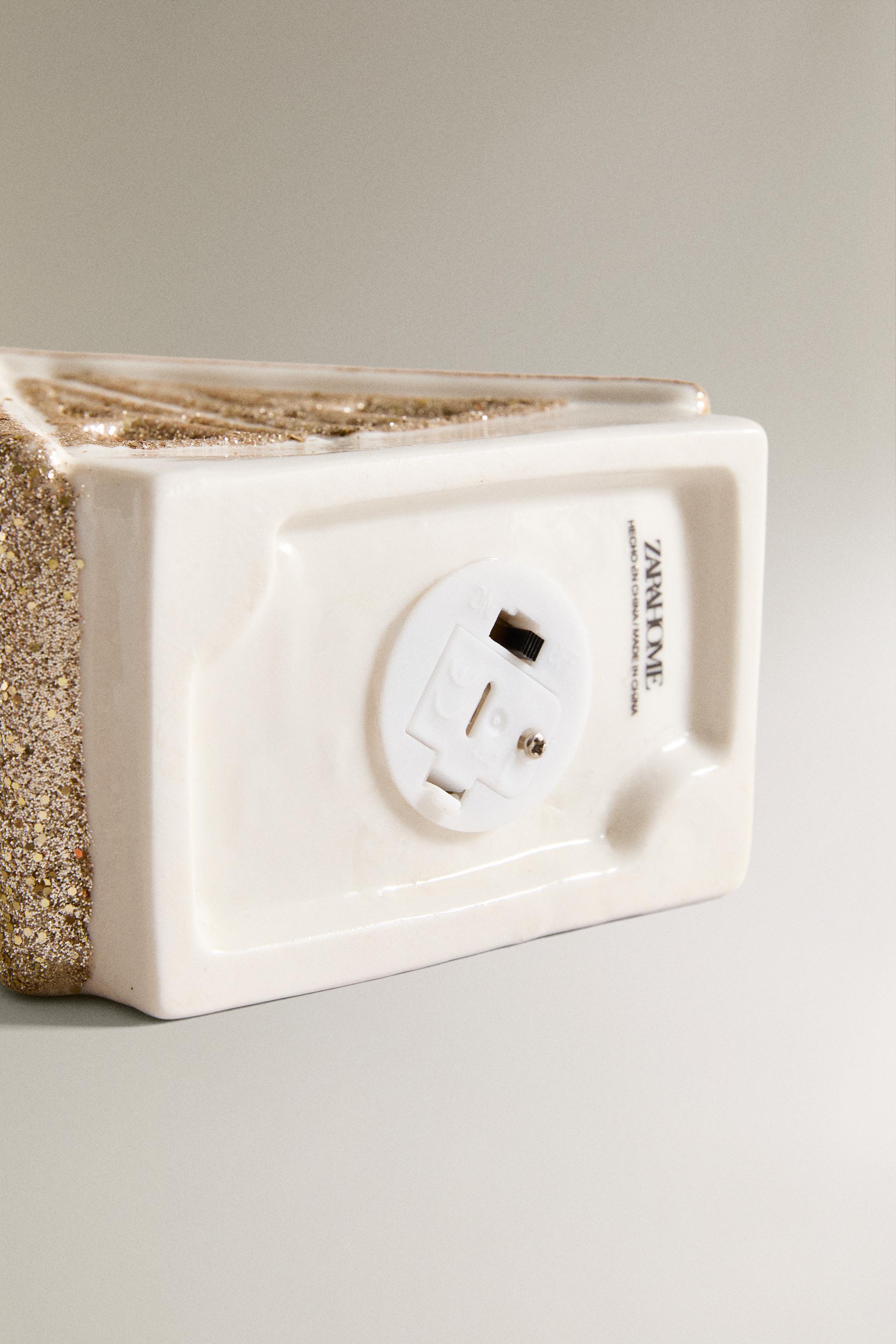 グリッタールーフハウス セラミック クリスマスオーナメント