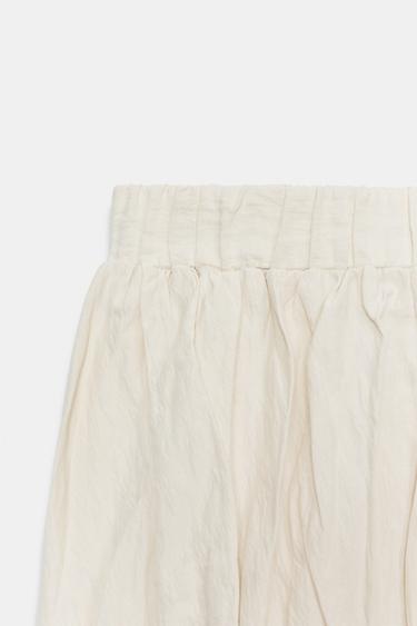 JUPE MI-LONGUE EN MAILLE EFFET FROISSÉ - Crème de Zara - Image 6