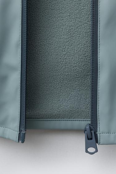 BLOUSON GOMMÉ DÉPERLANT - Gris / Bleu de Zara - Image 3