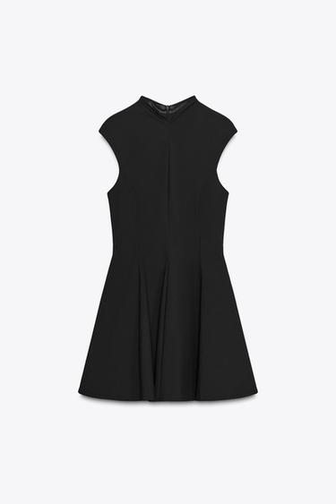 ROBE COURTE À VOLUME - Noir de Zara - Image 6