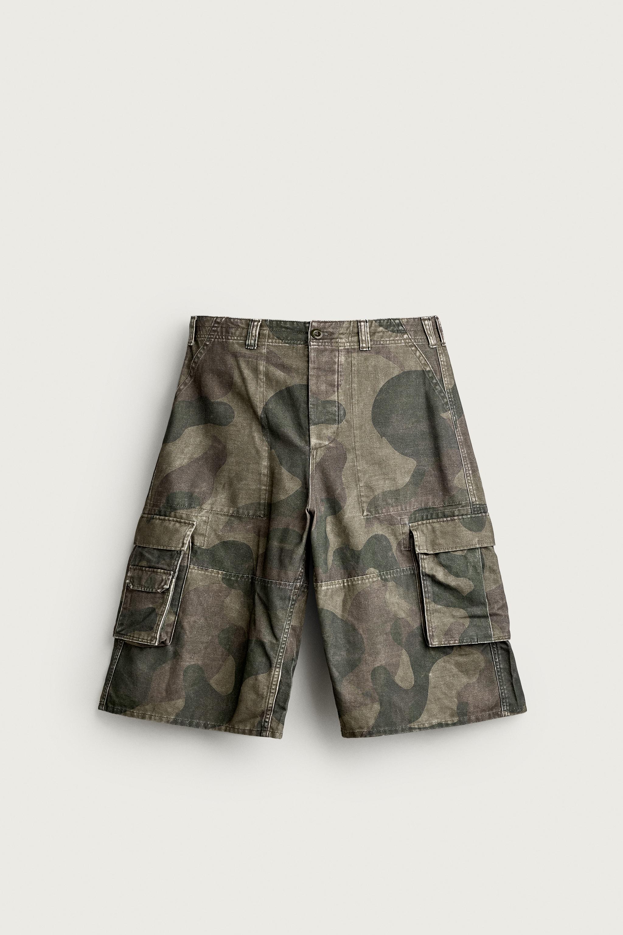 ABSTRACT PRINT CARGO JORTS