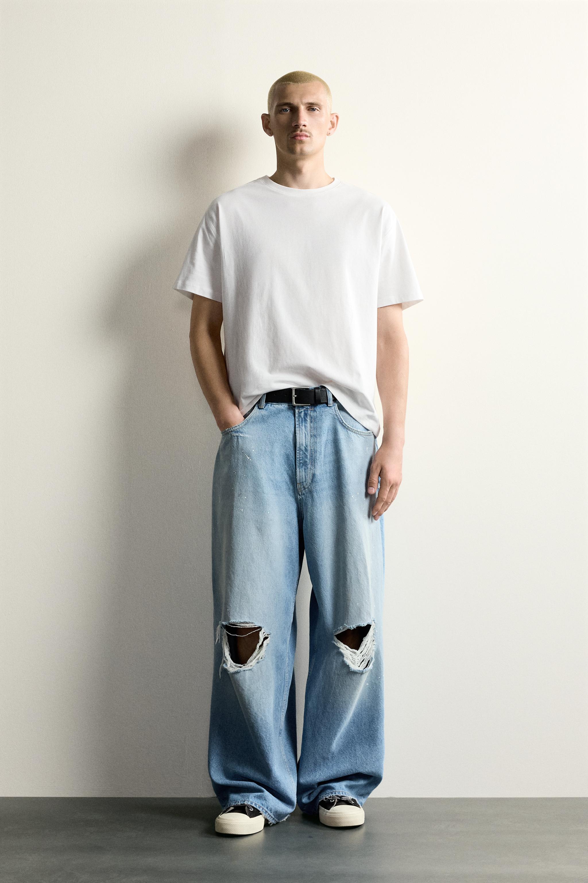 デニム パンツ (クラッシュ・ダメージ加工) | メンズ | ZARA 日本