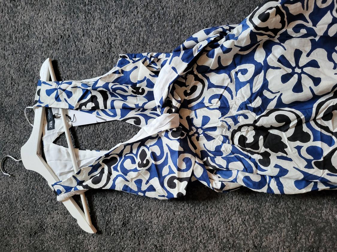 PRINTED CROSSOVER DRESS - Image 8