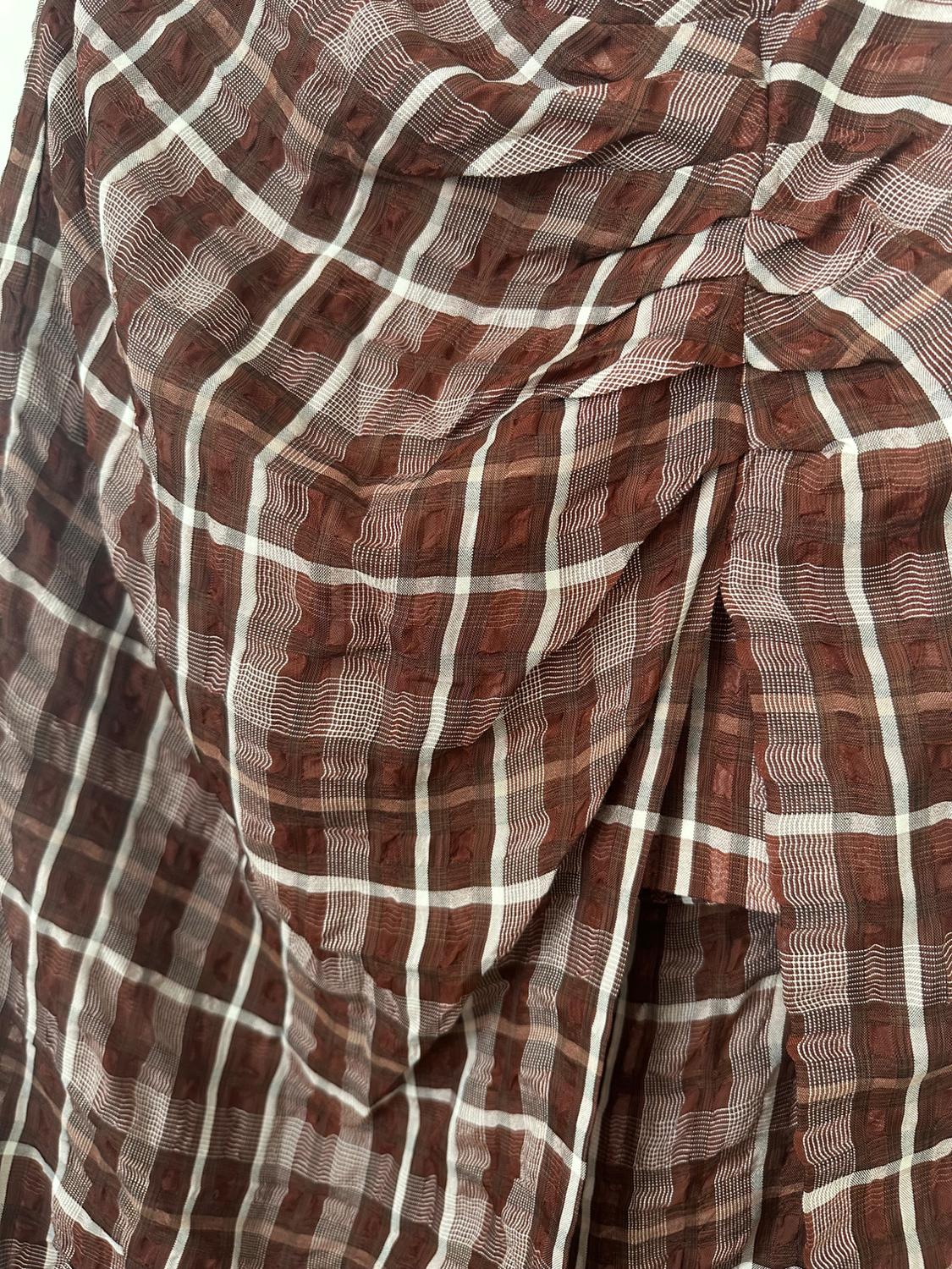 CHECK MIDI SKIRT - Image 3