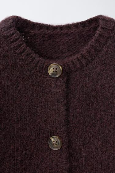 GILET EN MAILLE - Bordeaux foncé de Zara - Image 2