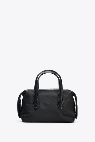 NYLON MINI CITY BAG - Black by Zara