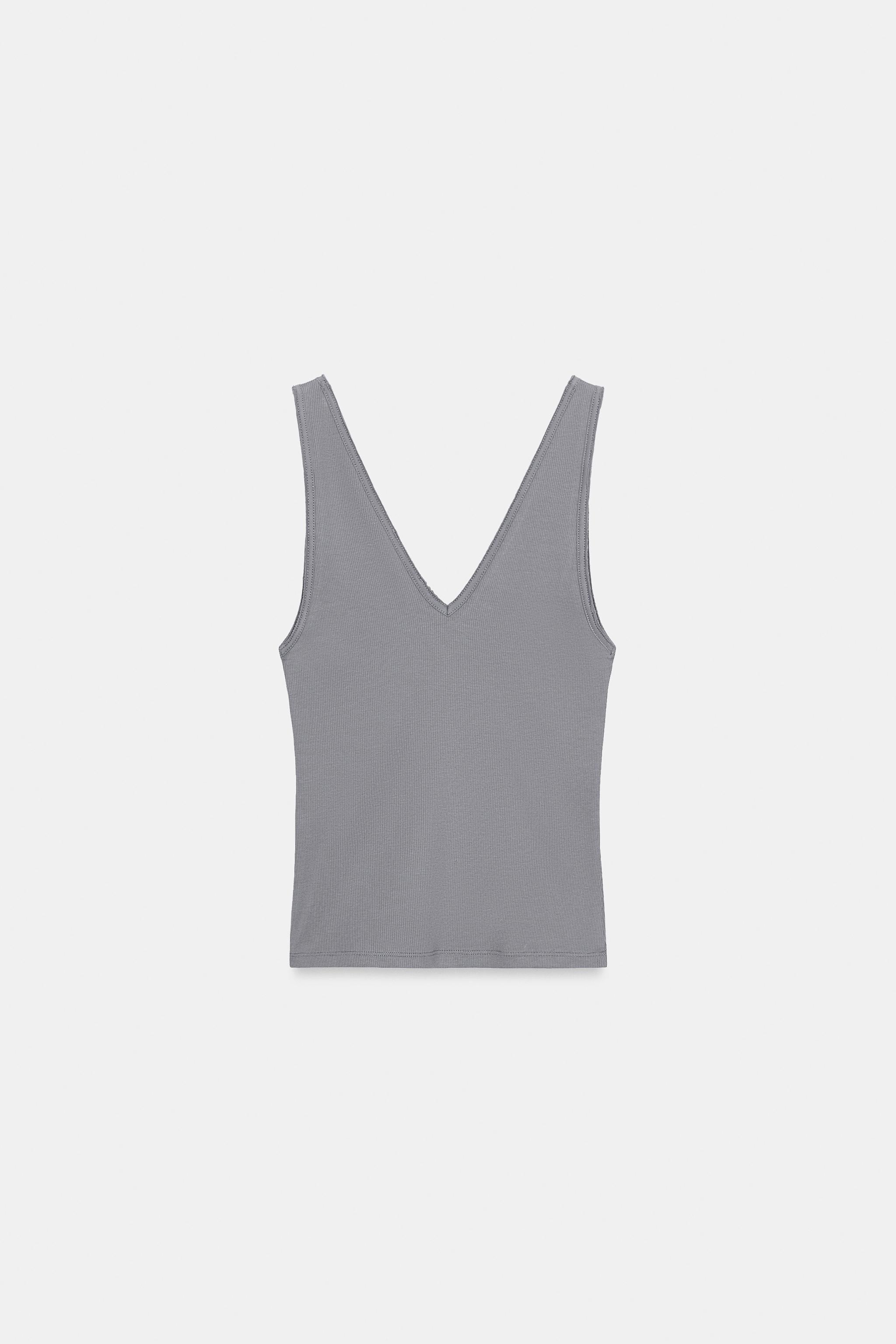 RIB V-NECK TOP