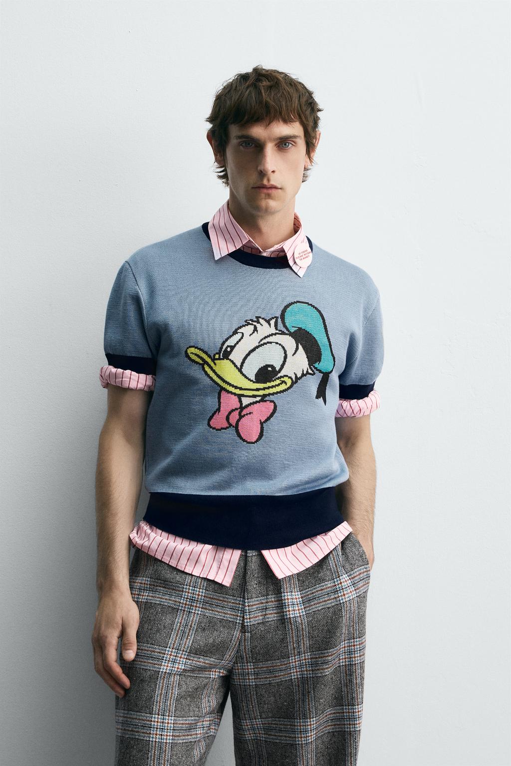 DONALD DUCK KNIT T-SHIRT HARRY LAMBERT FOR ZARA X DISNEY