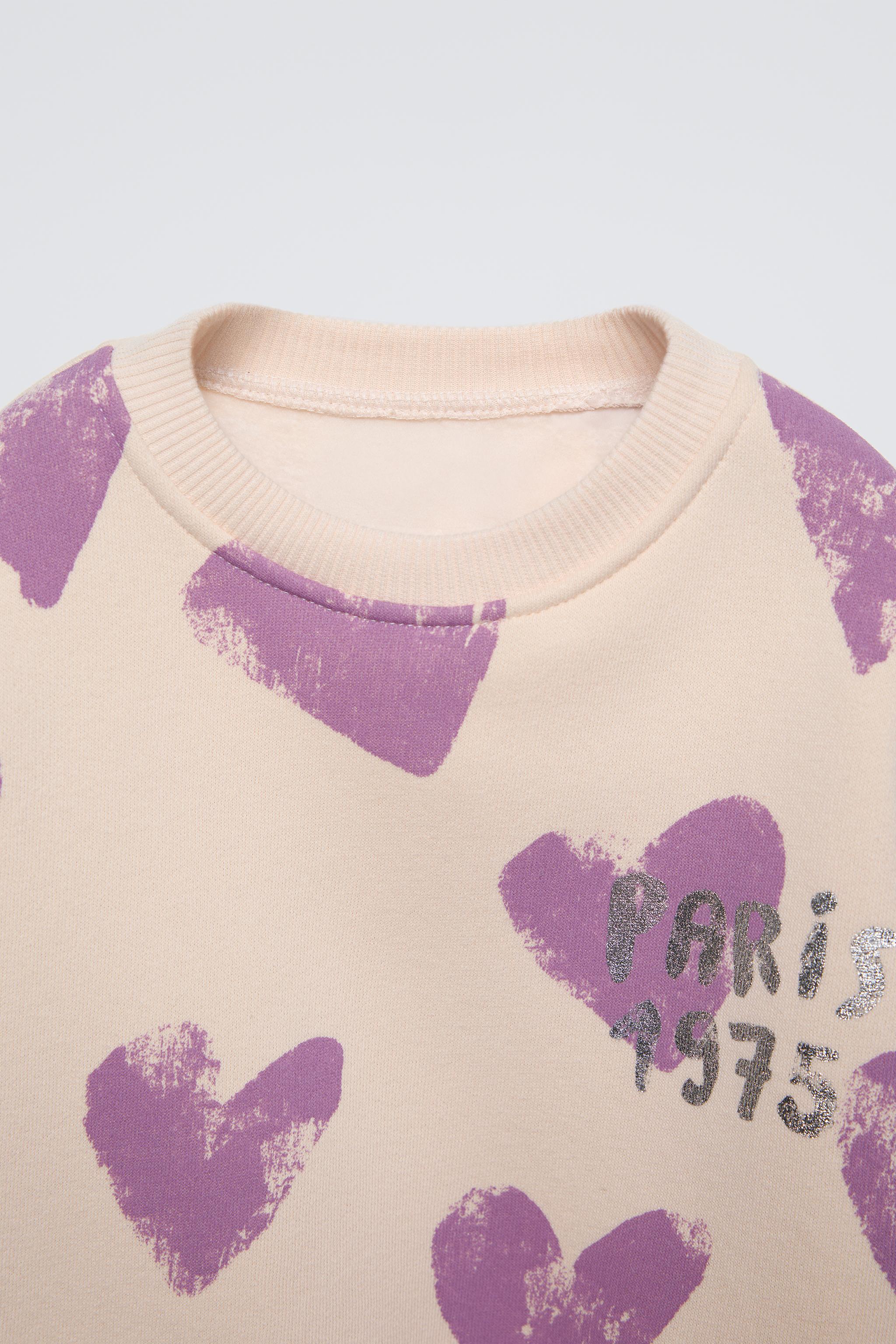 SPARKLY PRINT SWEATSHIRT - Ecru | ZARA United States