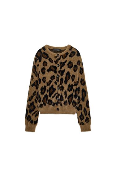 CHAQUETA PUNTO JACQUARD ANIMAL - Leopardo de Zara