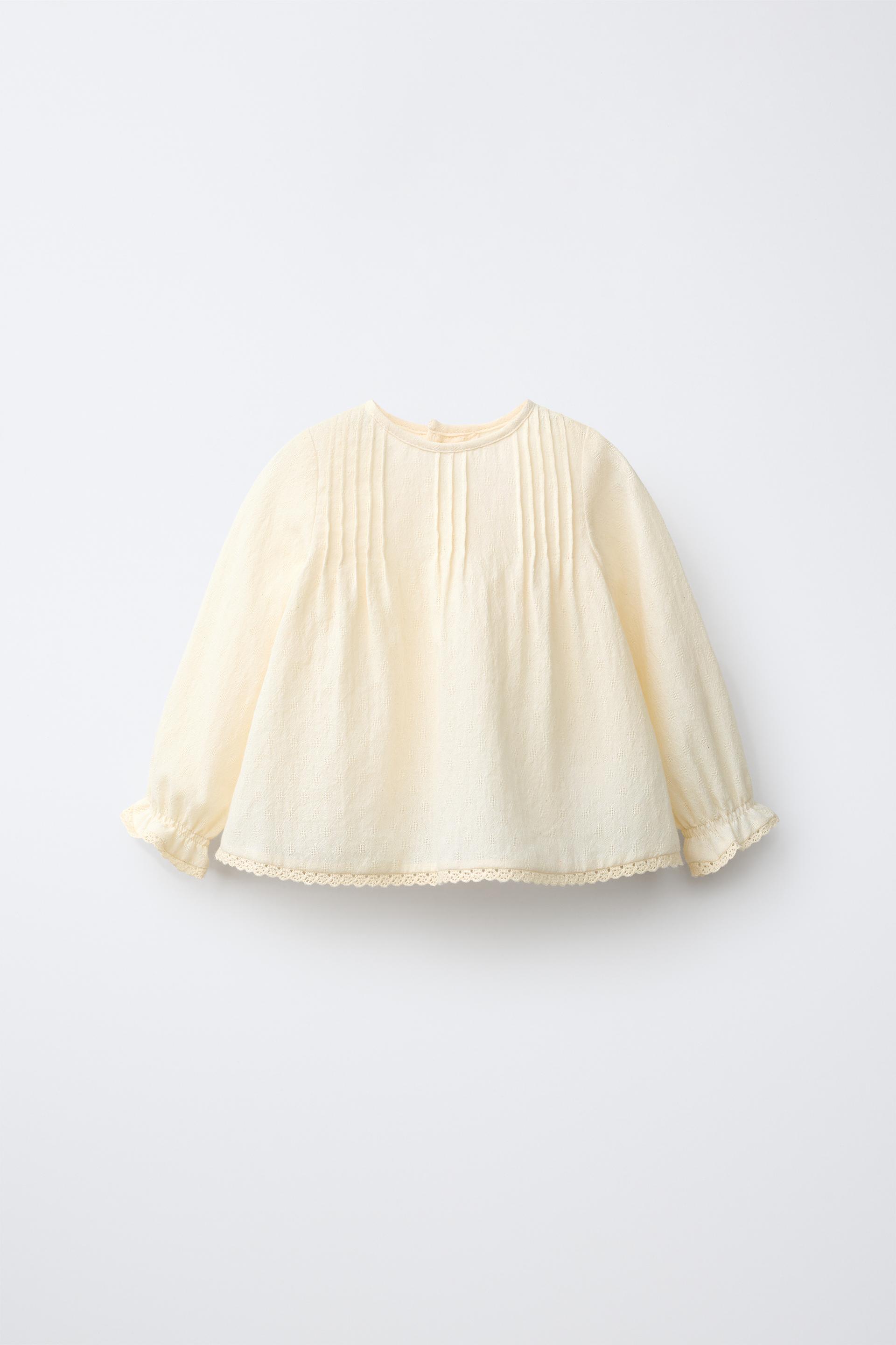 Pintuck And Lace Shirt