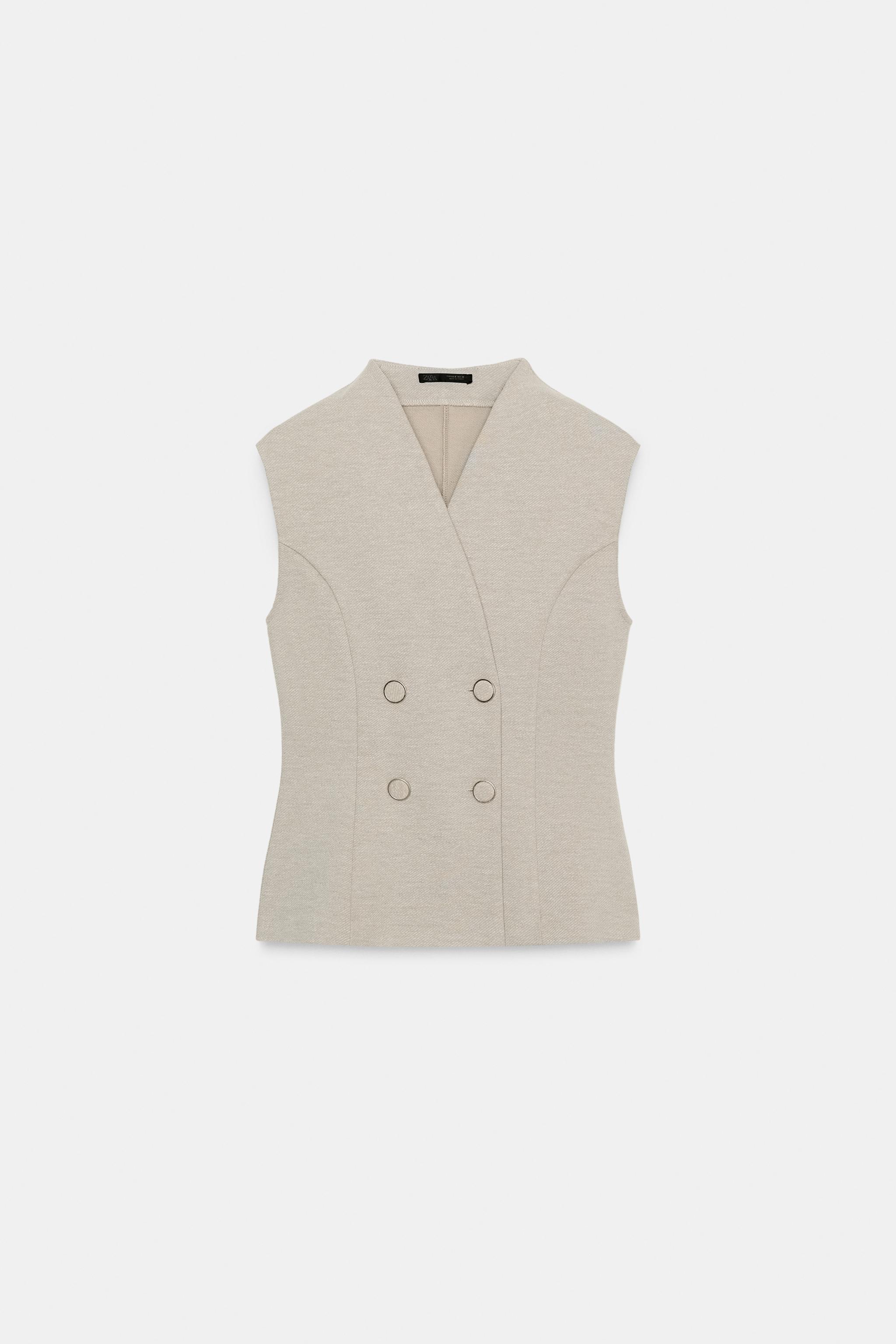 GILET SERGÉ À BOUTONS