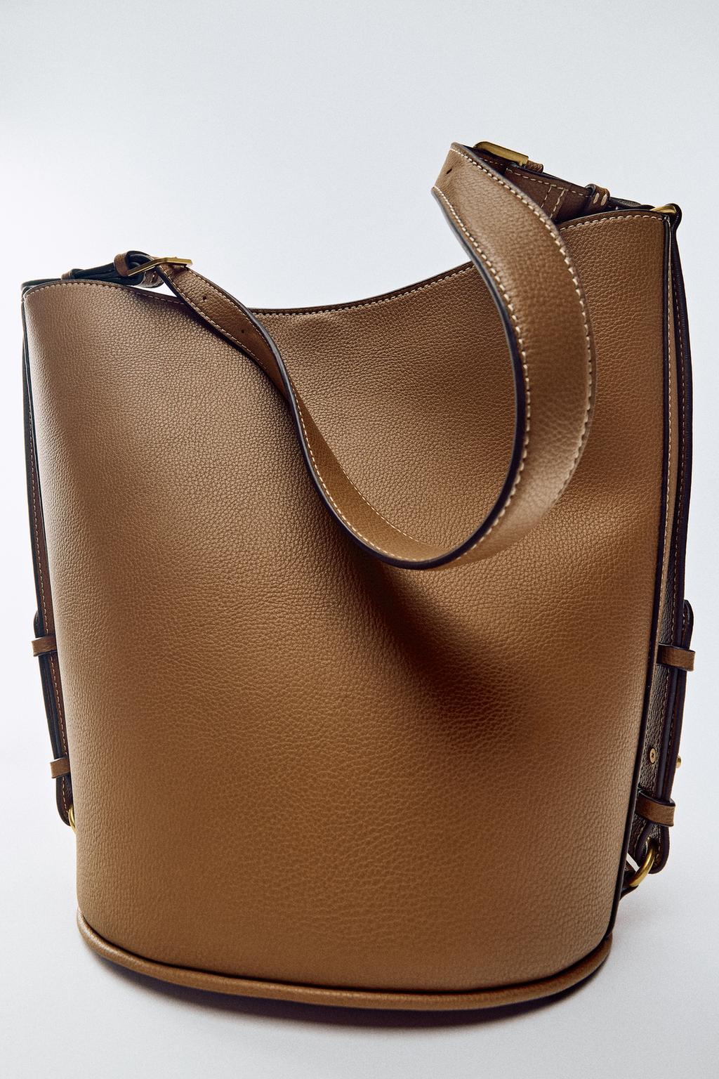 TOPSTITCHED SHOULDER BAG