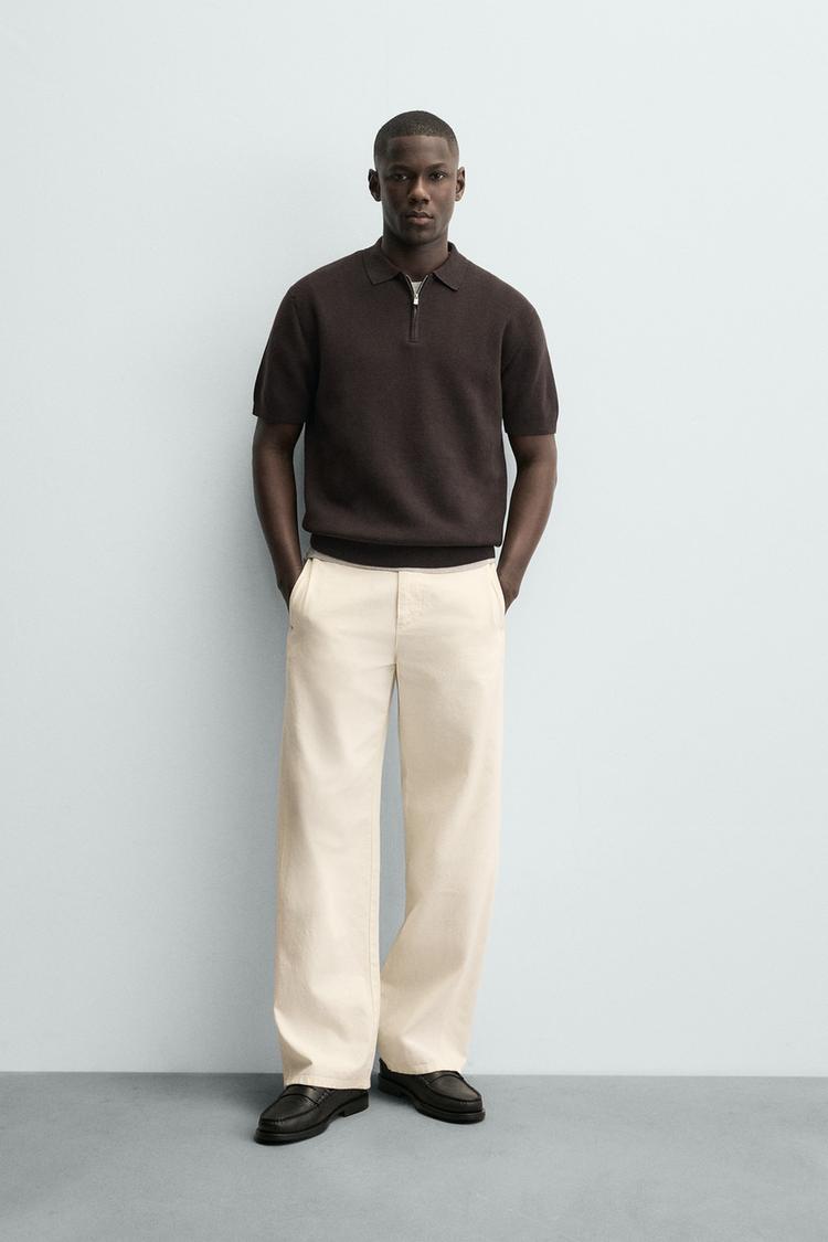 FERMUARLI TRİKO POLO T-SHIRT