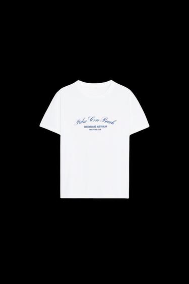 Zara TEXT T-SHIRT - White - Image 0