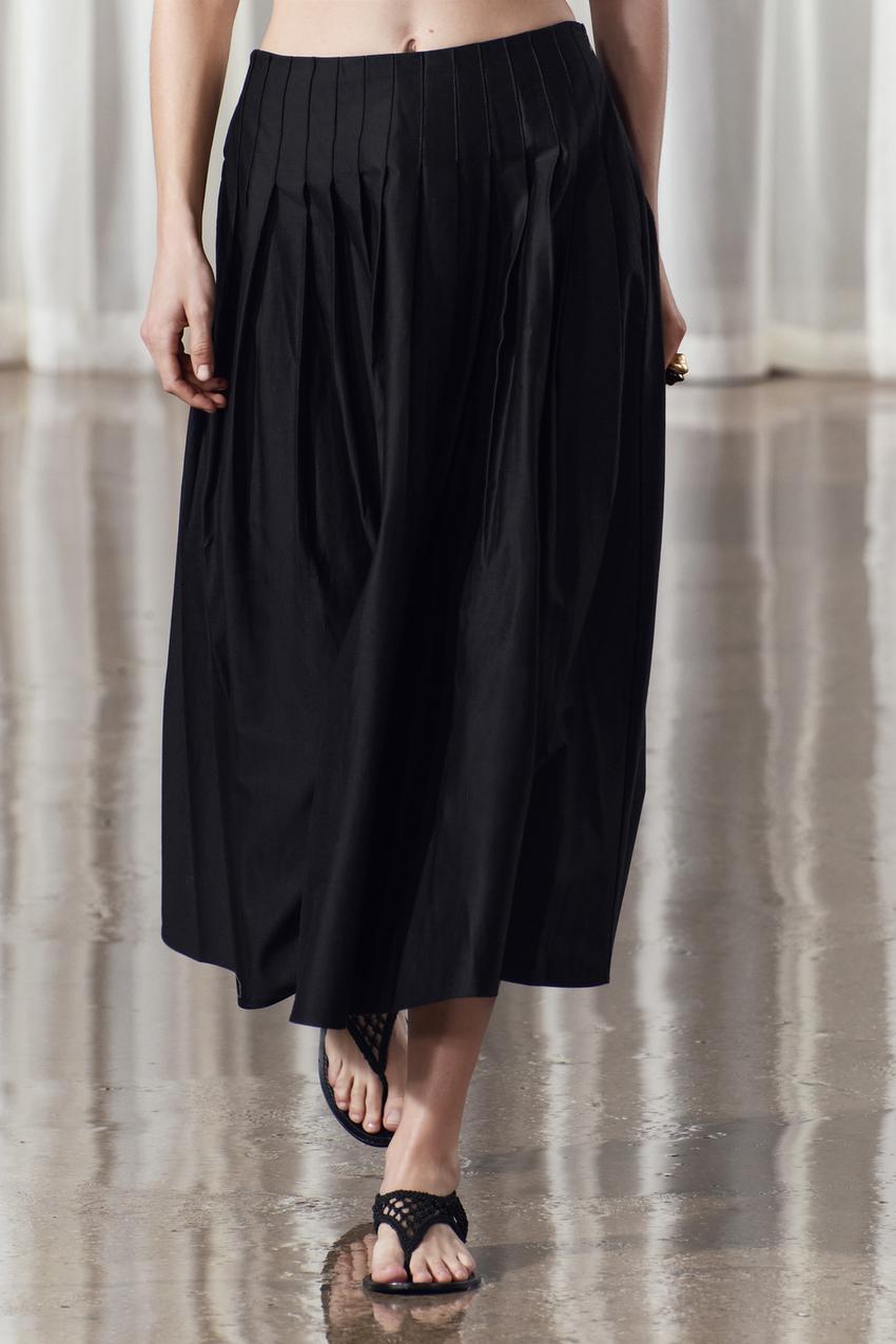 PLEATED SKIRT ZW COLLECTION - Black