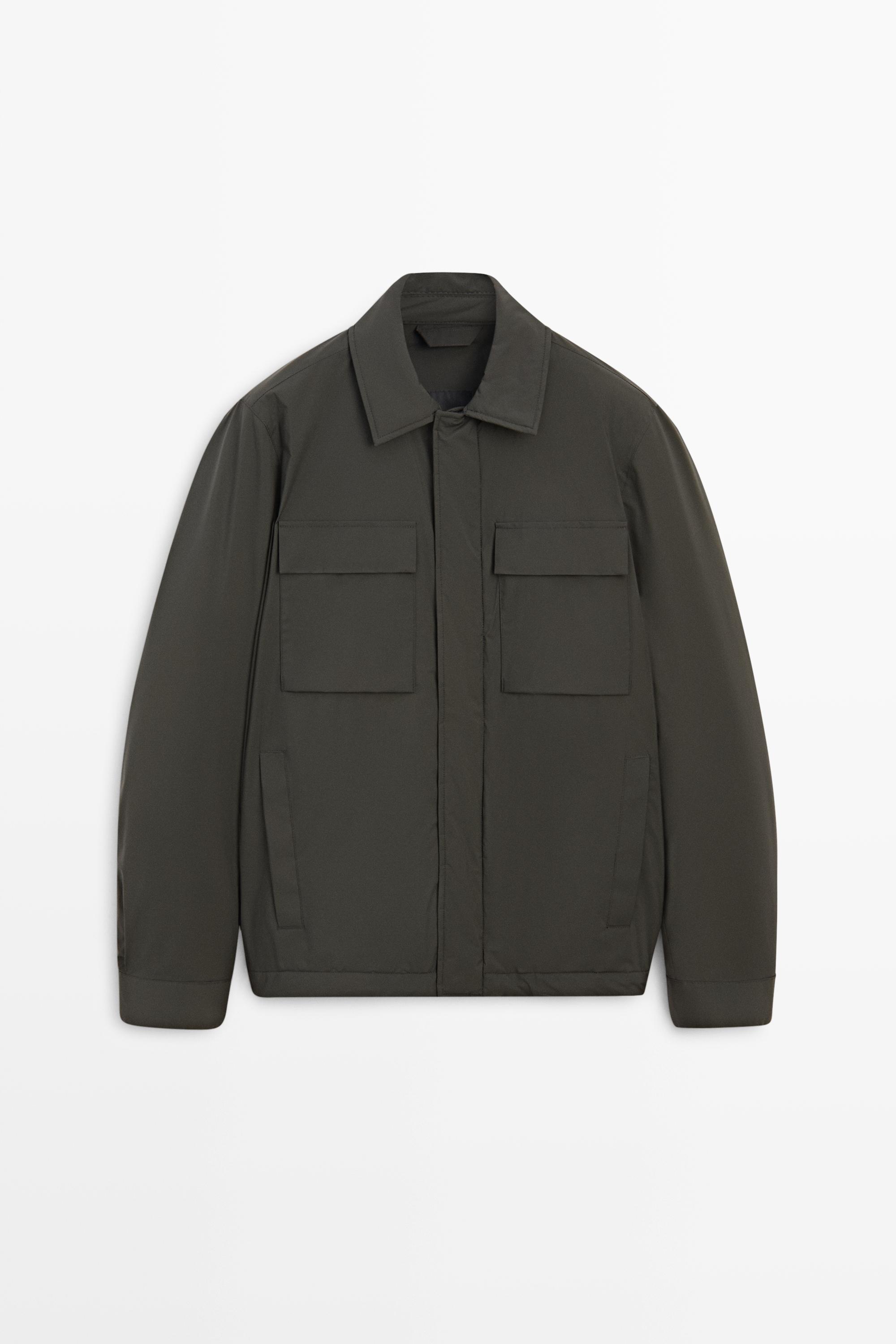 Technical fabric pocket detail jacket