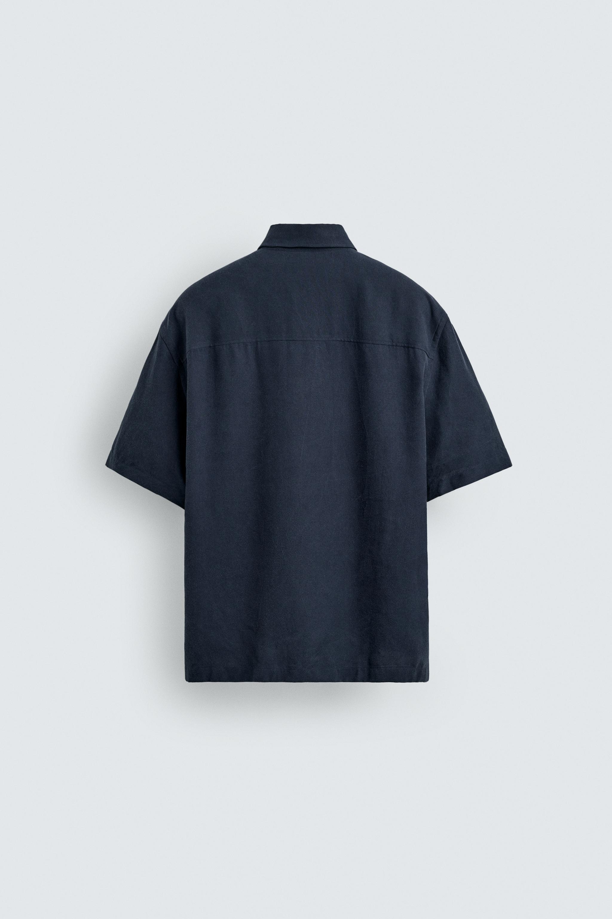 レーヨン混ポロシャツ - ネイビーブルー | ZARA Japan / 日本