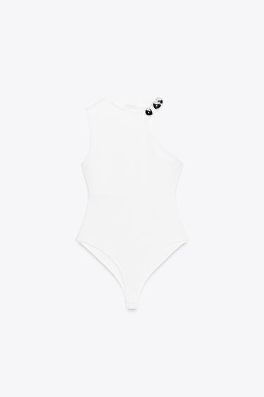 HALTER HARDWARE BODYSUIT - White by Zara