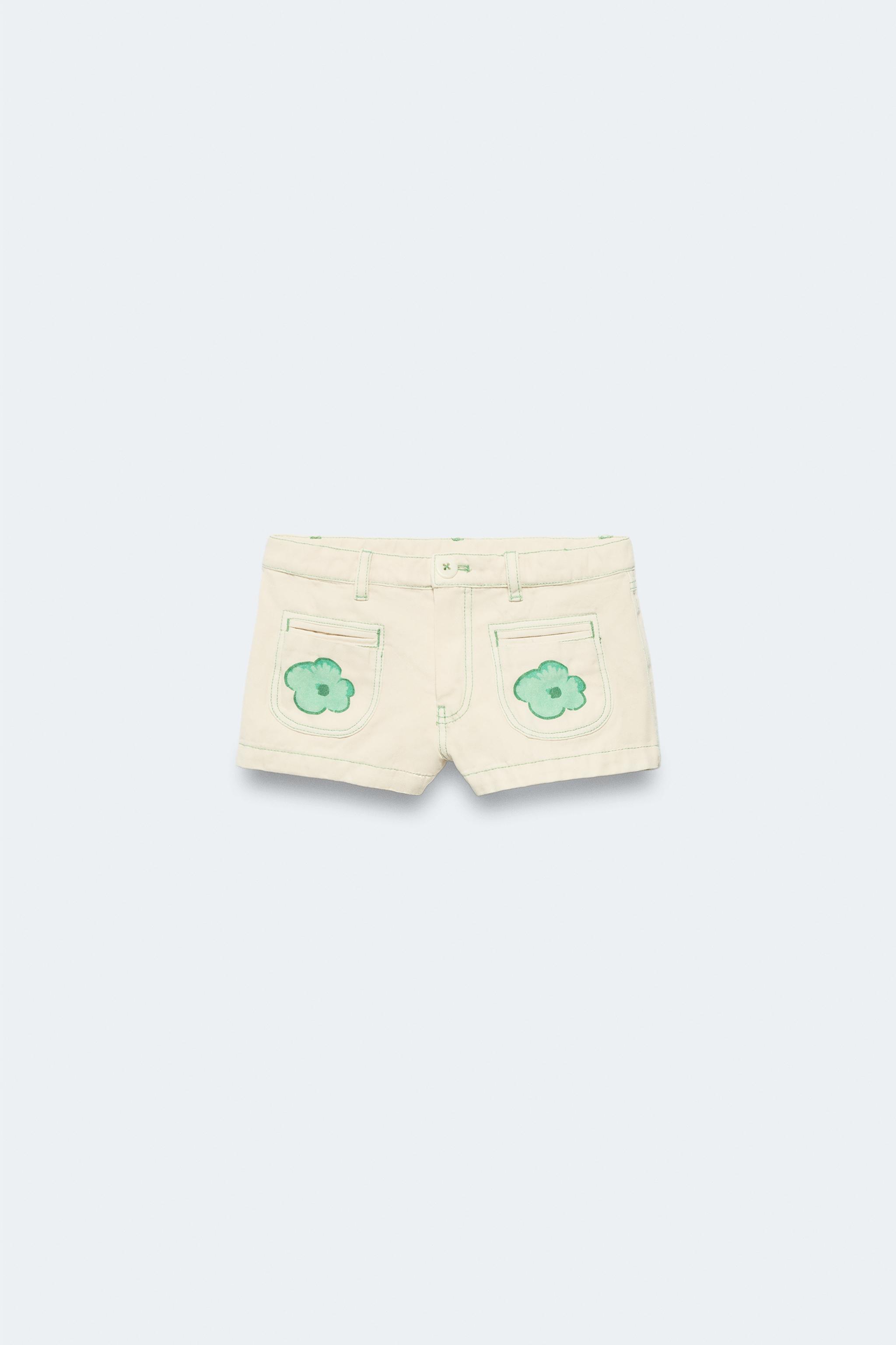 2-14 YEARS/ LIMITED EDITION FLORAL TOPSTITCHED SHORTS