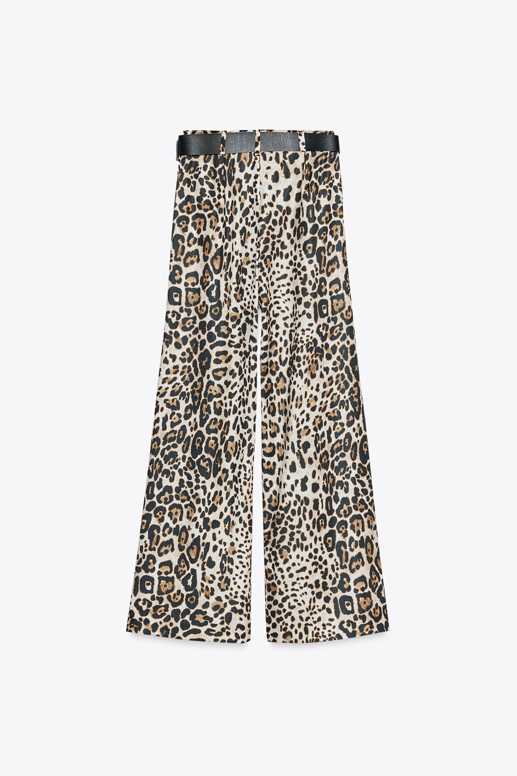 サテンワイドパンツ、ベルト付き - ゴールド | ZARA Japan / 日本