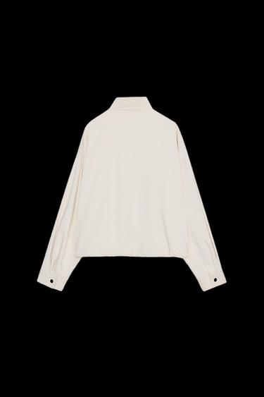 HIGH-NECK BOMBER JACKET - Ecru by Zara