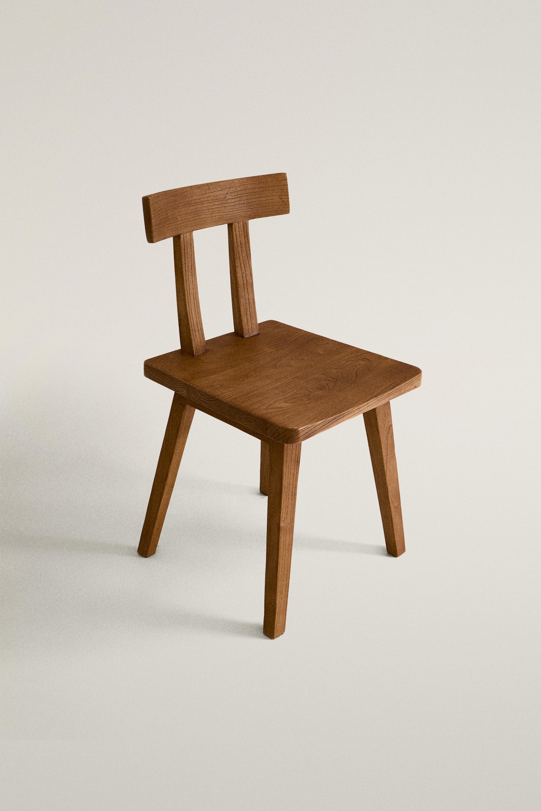 CHAISE À DOSSIER EN BOIS