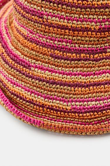 CONTRAST WOVEN HAT - Multicoloured by Zara - Image 2