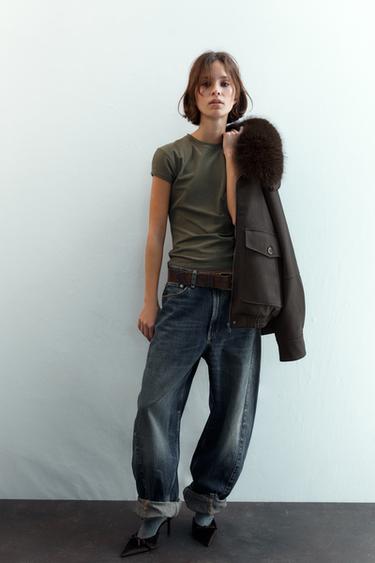 SHORT SLEEVE INTERLOCK T-SHIRT - Green-dry by Zara - Image 0