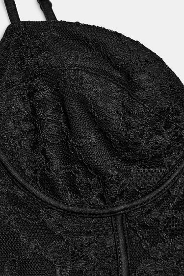 TOP STYLE CORSET EN DENTELLE - Noir de Zara - Image 5