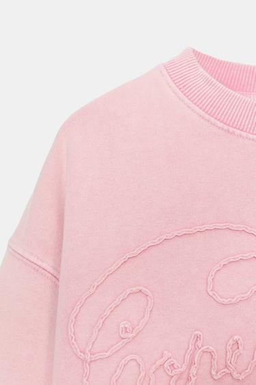 FADED SLOGAN SWEATSHIRT - Pastel pink by Zara - Image 7