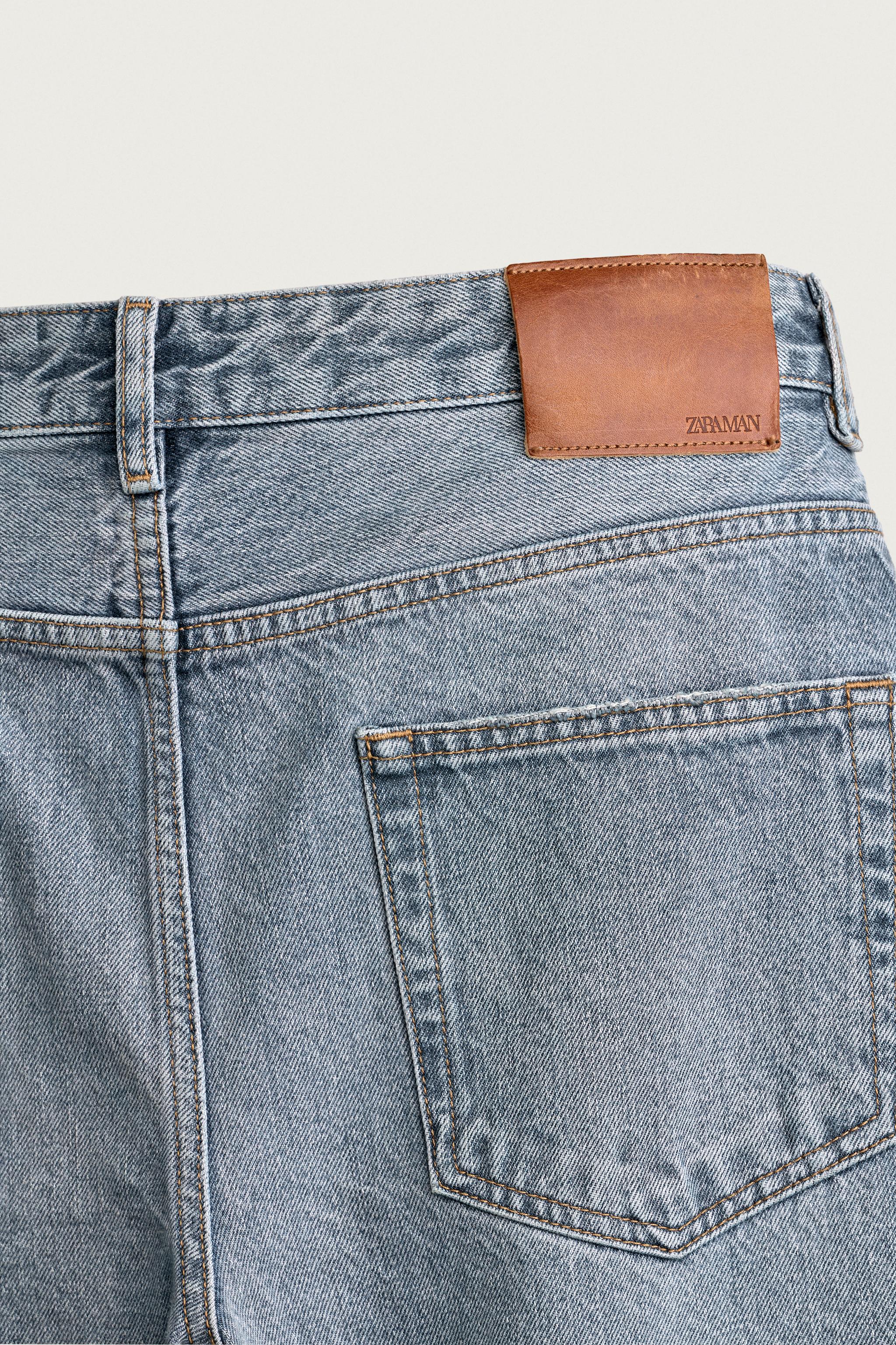 Мужские джинсы Zara STRAIGHT BARREL FIT JEANS — фото 9